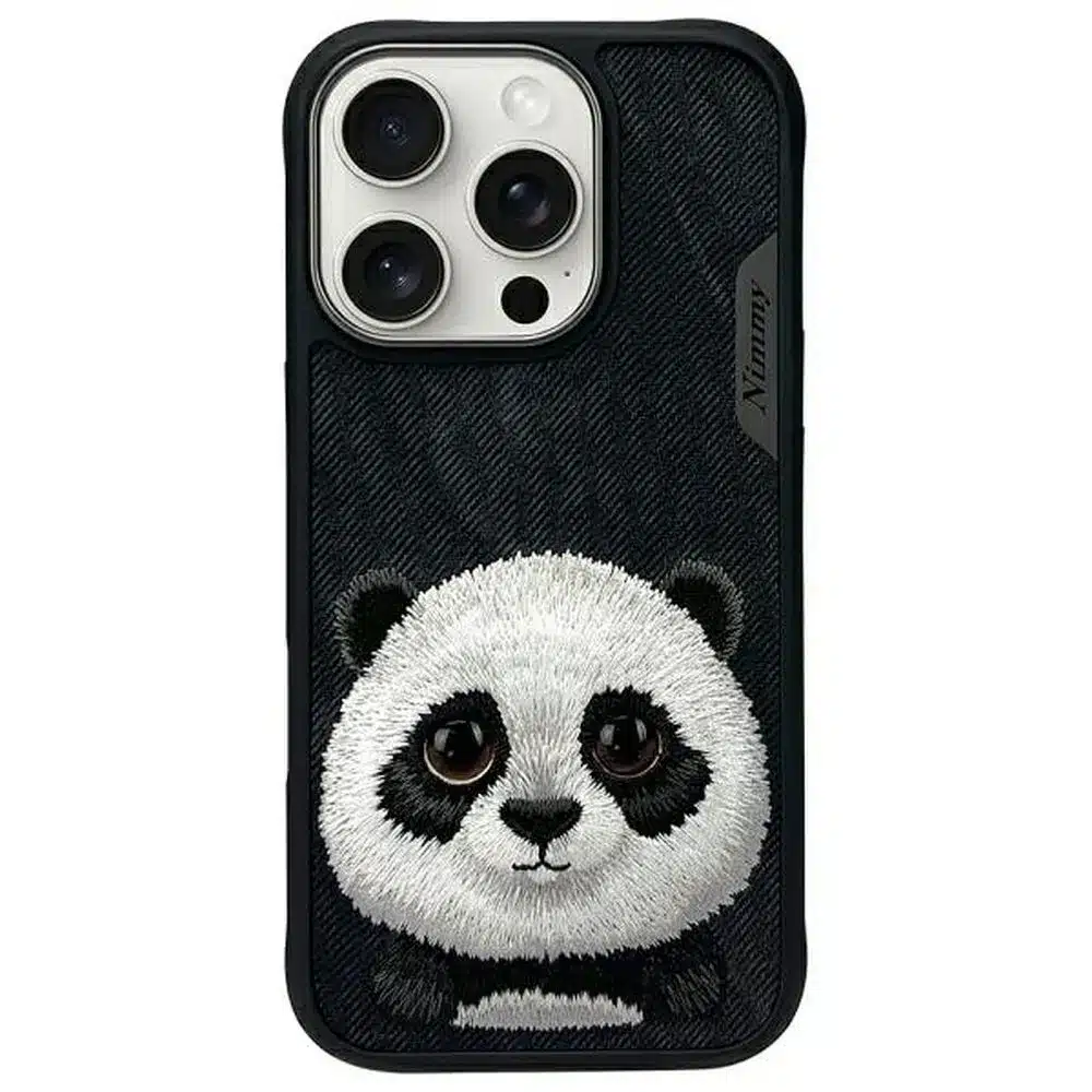 NIMMY BIG EYED PET 2.0 maskica s motivom pande za iPhone 16 Pro Max crna