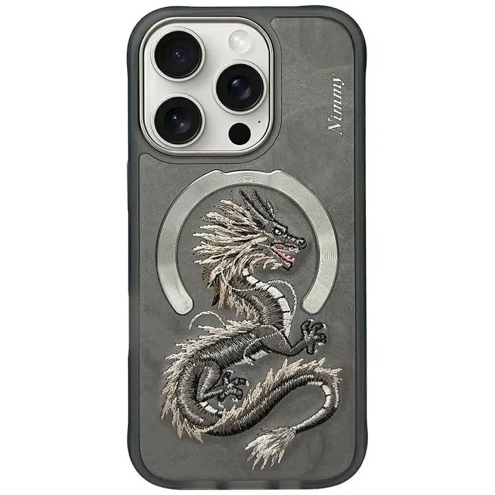 NIMMY DRAGON maskica kompatibilna s MagSafeom za iPhone 16 Pro Max siva