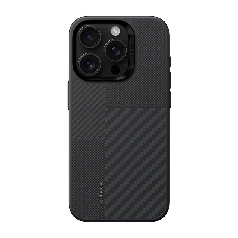 Benks Montage Magnetic Armor Pro Kevlar maska s metalnim okvirom za iPhone 16 Pro crna