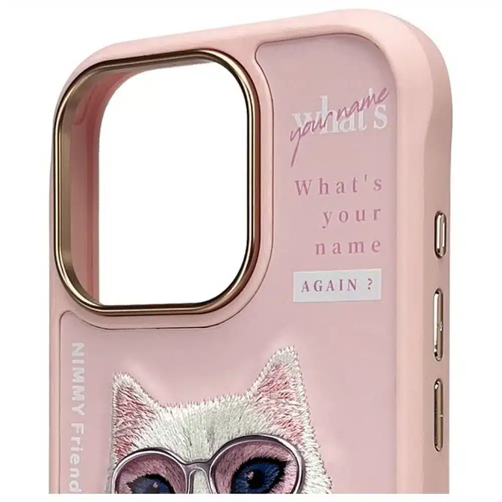 NIMMY COOL & CUTE 2.0 maskica s motivom mačke za iPhone 16 Pro - pink