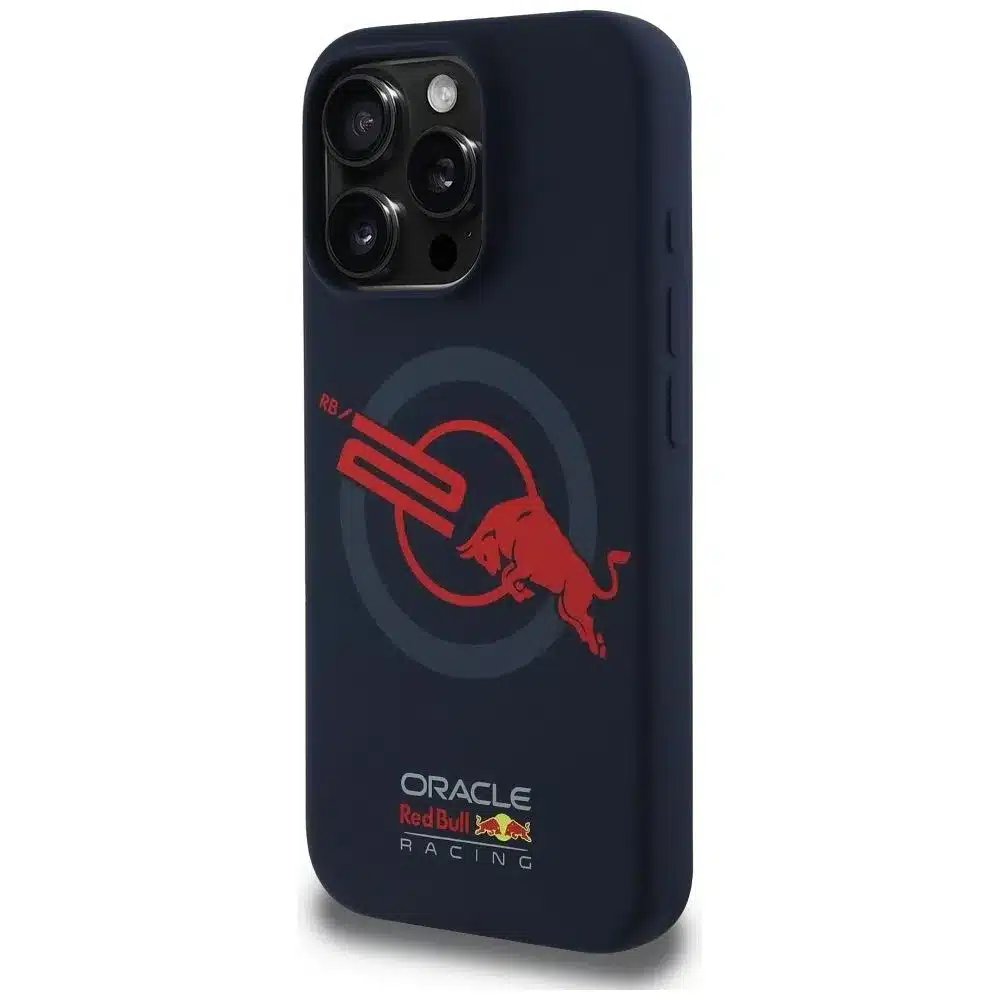 RED BULL iPhone 16 Pro maska kompatibilna s MagSafe (Silicon ORBR20 Logo Red Lining) navy plava