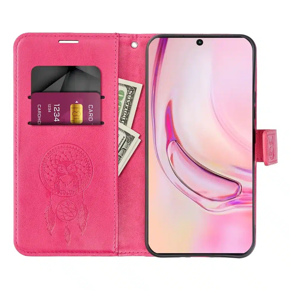 MEZZO Book case preklopna torbica za iPhone 16 dream catcher magenta
