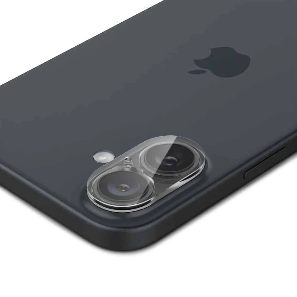 Spigen Glass tR Optik staklo za kameru 2 kom AGL07923 za iPhone 16 / 16 Plus – Crystal Clear