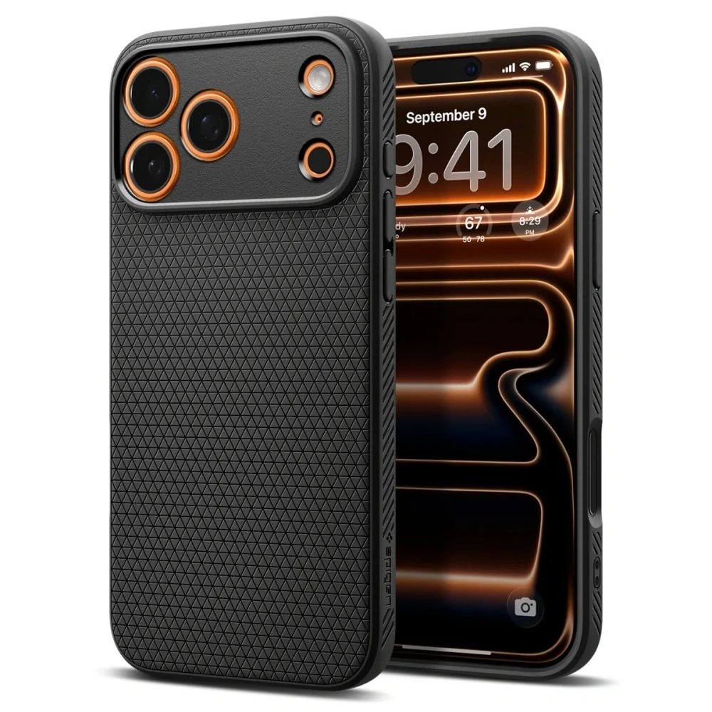 Spigen – Liquid Air maska za iPhone 17 Pro Max ACS10265 – Mat crna