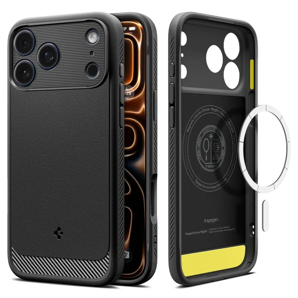 Spigen - Rugged Armor MagSafe maska za iPhone 17 Pro Max - mat crna ACS10263