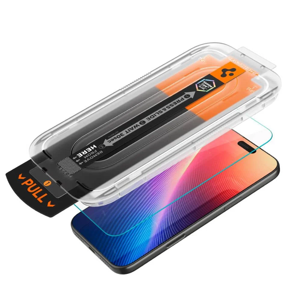 Spigen – Glas.tR EZ-FIT Pro Anti Spy staklo za iPhone 16 Pro / iPhone 17 / iPhone 17 Pro AGL10098