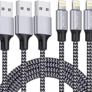 MFi certificirani iPhone 1m najlonski pleteni USB kabel, 3 komada