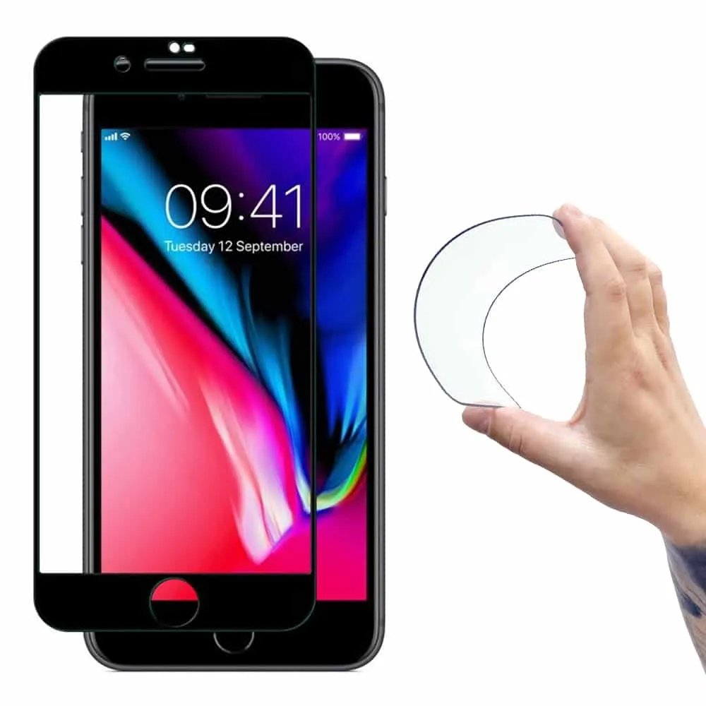 Flexi Nano Full Cover hibridni zaštitnik zaslona s okvirom za iPhone SE 2020 / iPhone 8 / iPhone 7