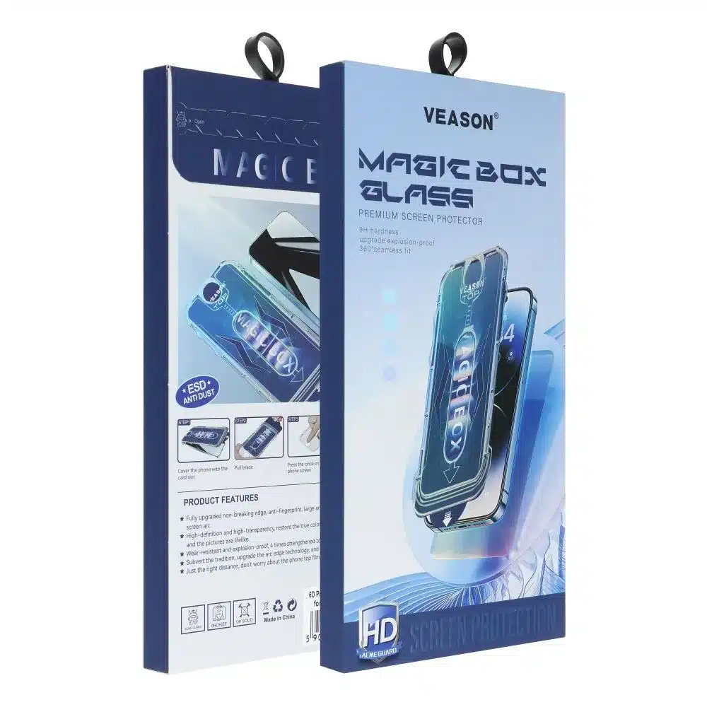 Kaljeno staklo 6D Pro Veason Easy-Install Glass – za iPhone X / iPhone XS crno