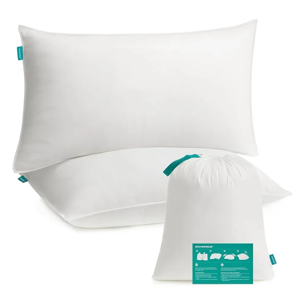 Jastuci za krevet 50 x 70 cm, set od 2 komada, bijeli