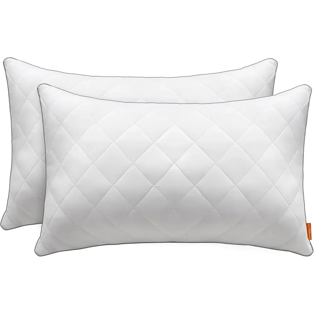 Set od 2 dvostrana jastuka, perivi u perilici, 74 x 48 cm, bijeli