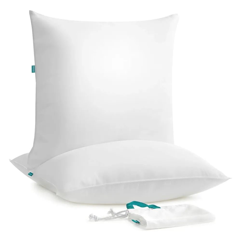 Set od 2 jastuka 80 x 80 cm, perivi u perilici na 60°, pahuljasto bijeli