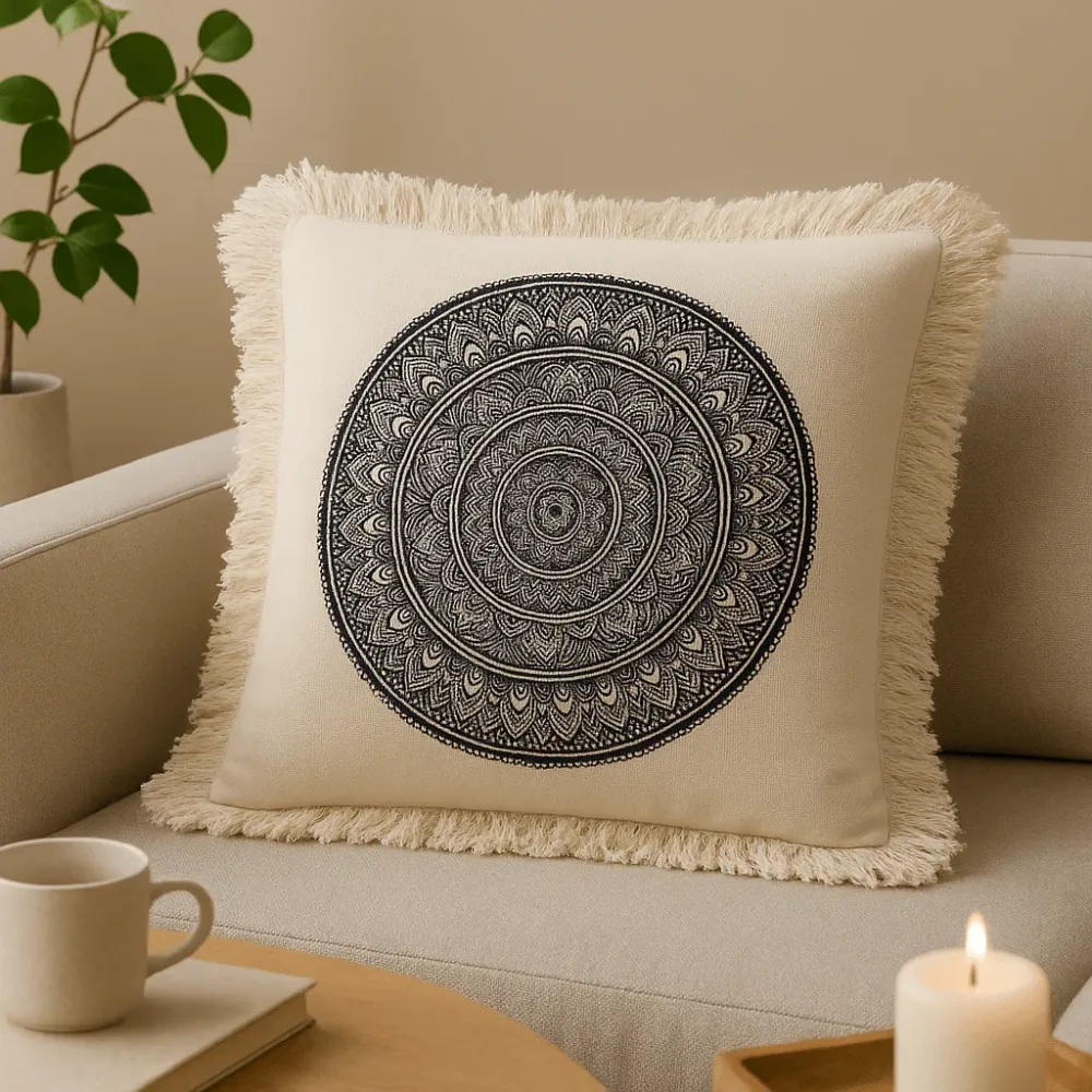 Jastuk Crna Mandala 60x60 cm