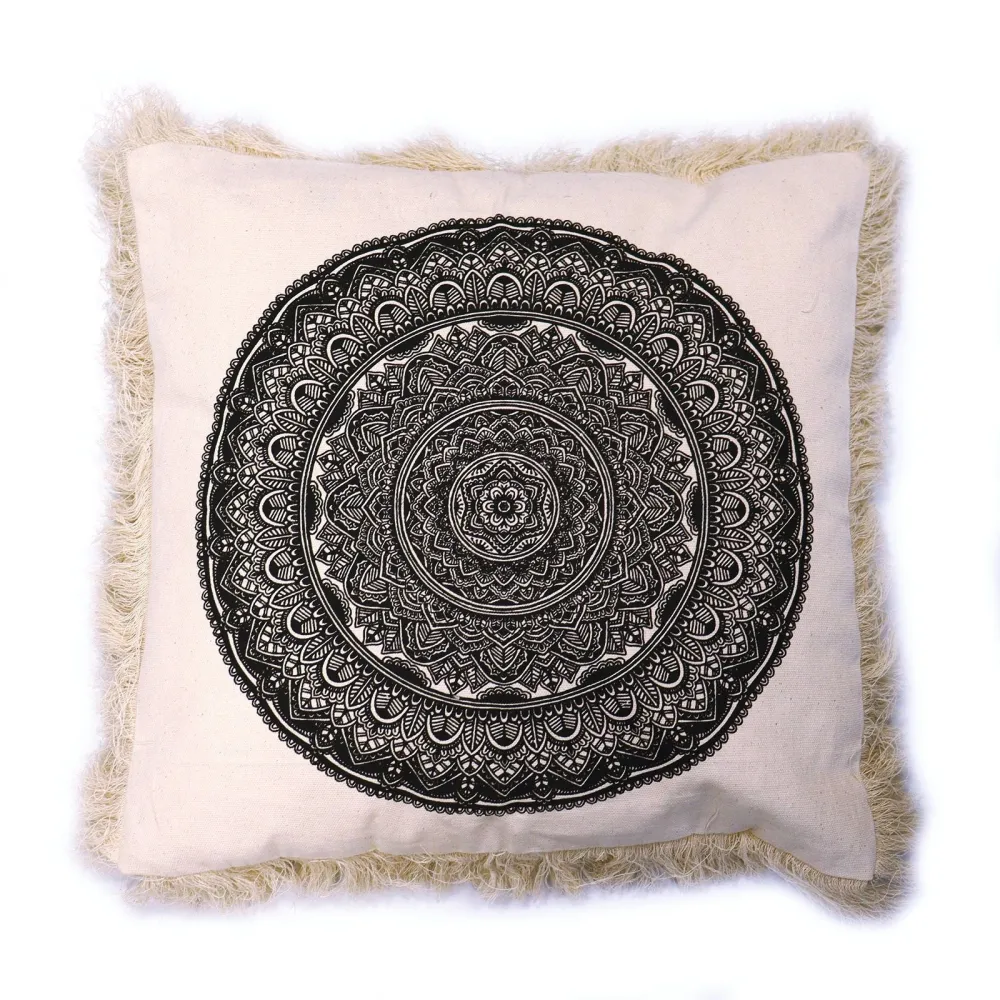 Navlaka za jastuk Mandala 45x45cm Crni Pamuk