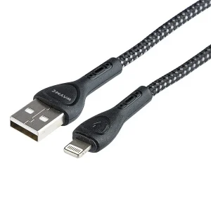 WAYME kabel za punjenje i sinkronizaciju, pleteni od mikrovlakana, LED pozadinsko osvjetljenje, 200 cm, USB> Lightning