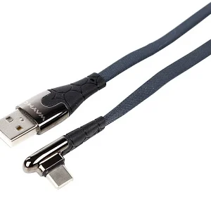 WAYME kabel za punjenje i sinkronizaciju, pleteni od mikrovlakana, 100 cm, USB > kutni USB-C, max 30W