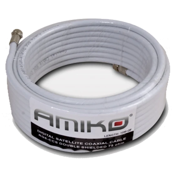 Amiko Koaksijalni kabel RG-6, CCS, 90dB, 20 met. Sa konektorima - RG6/90dB - 20m