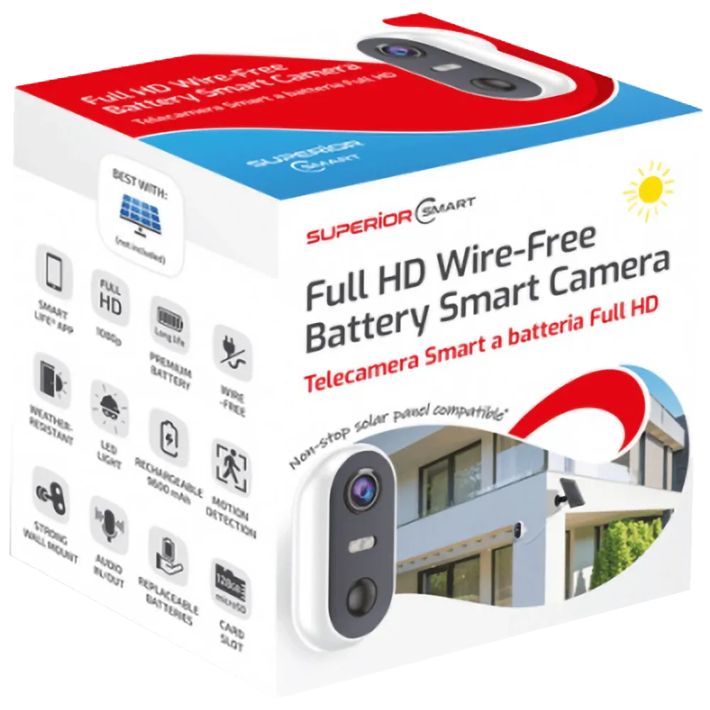 Superior Kamera IP, 1080p, WiFi, micro SD, 2 x 4800mAh, Outdoor - Smart Camera FullHD Outdoor
