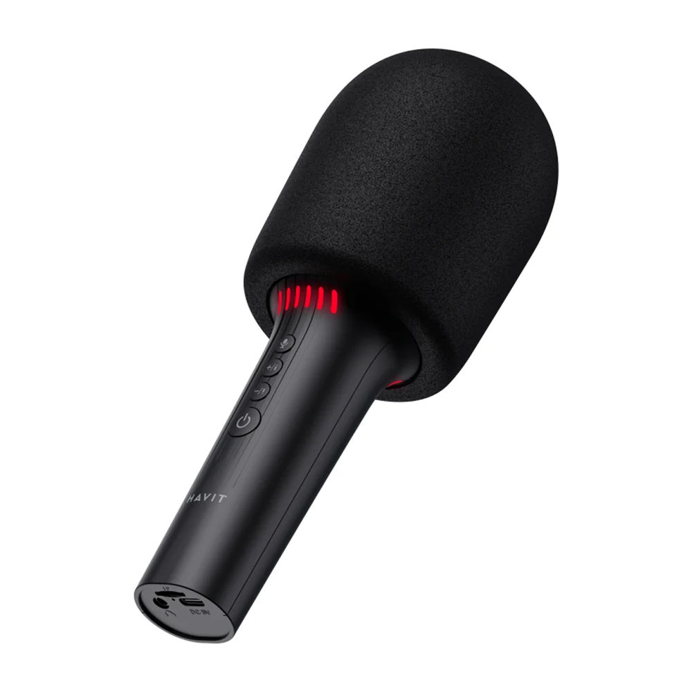 Havit - Prijenosni karaoke mikrofon (SK851BT) Bluetooth V5.0 TF AUX 6h 1200mAh - Crni