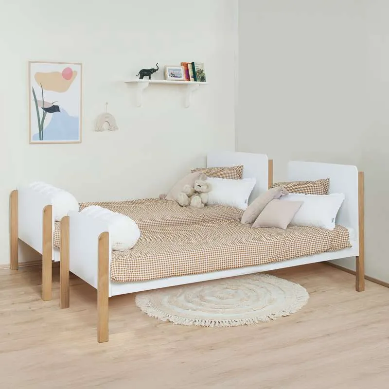 Hoppekids BLEND - 2-i-1 Køjeseng m. ECO Dream Madras - 90x200 cm - Egetræ