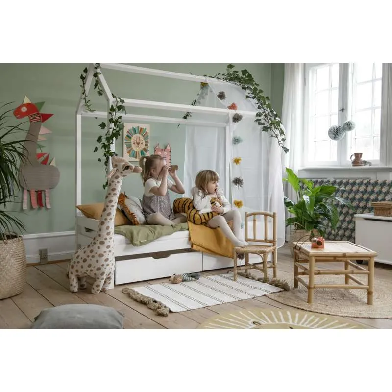 Hoppekids ECO Comfort - Husseng m. Skuffesæt - 70x160 cm. - Hvid