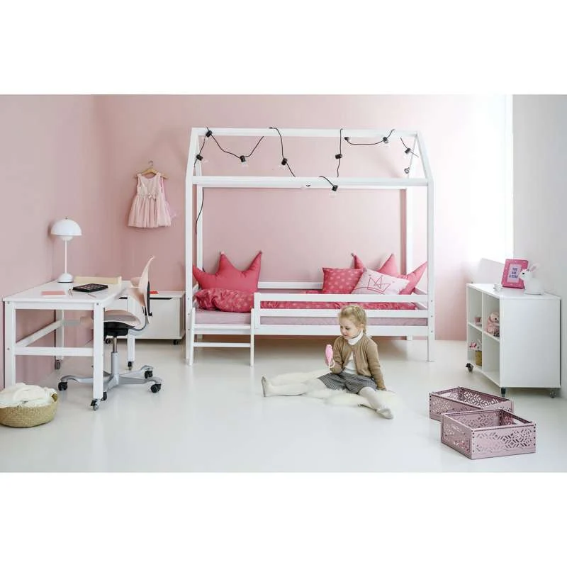 Hoppekids ECO Dream - Husseng m. Trappe - 90x200 cm. - Kreda