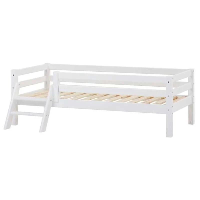 Hoppekids ECO Dream - Juniorska postelja s ljestvama i zaštitom za krevet - 70x160 cm. - Alabaster