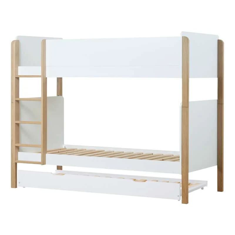 Hoppekids BLEND - 2-i-1 Køjeseng m. Udtræksseng - 90x200 cm - Egetræ