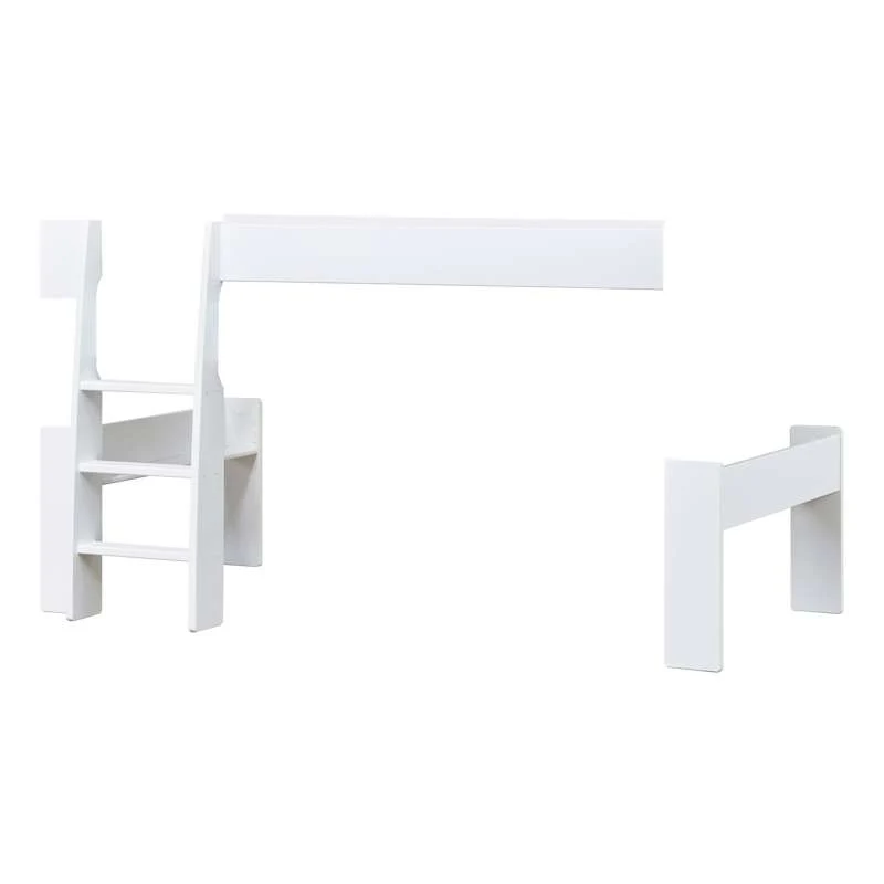 Hoppekids PURE - Halvhøj Seng Modul - 90x200 cm - Hvid