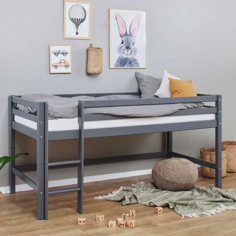 Hoppekids ECO Dream - Moja boja poluvisoki krevet - 90x200 cm. - Dimljeni biser