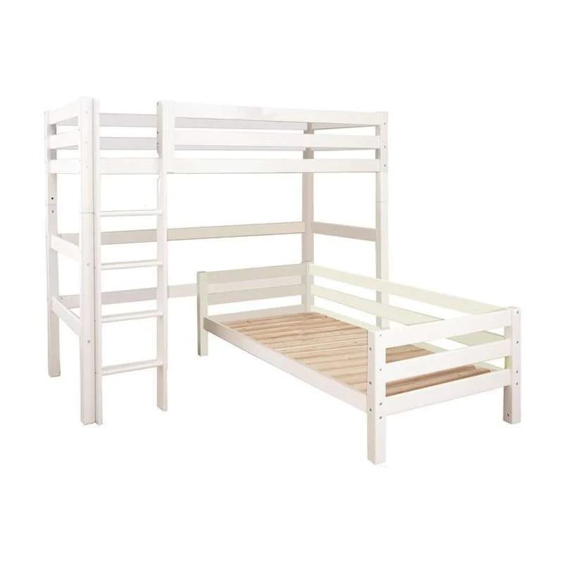 Hoppekids ECO Raskošno - Krevet na kat - 90x200 cm. - Kutna kombinacija - Bijela