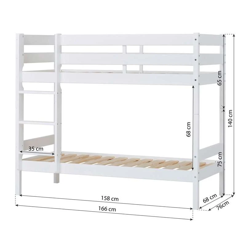 Sigurno zaobljen Hoppekids ECO Comfort - Krevet (Više Veličina) - Biser