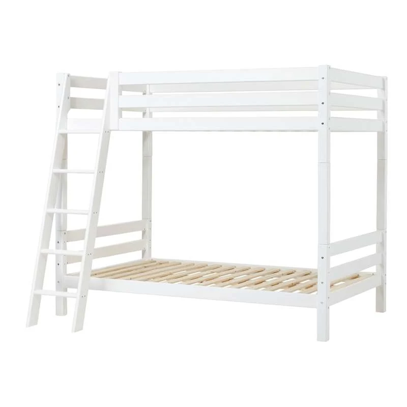 Hoppekids ECO Luxury - Visoki krevet na kat - 120x200 cm. - Kosi ljestve - Slonovač