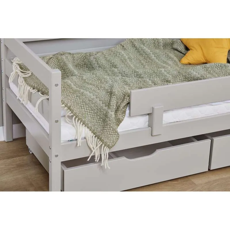 Hoppekids ECO Comfort - Juniorska postelja - 70x160 cm. - Siva