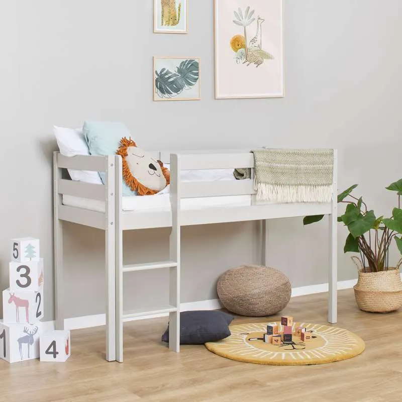 Hoppekids ECO Comfort - Poluvisoki krevet (Više veličina) - Golubija siva - Twin Size