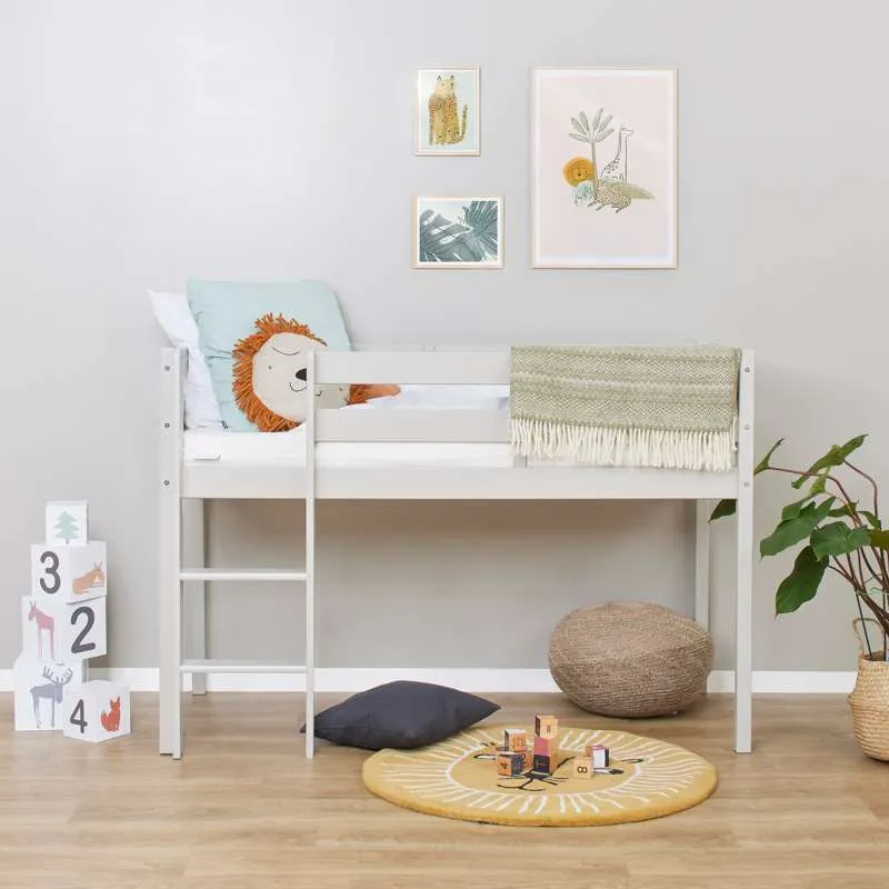 Hoppekids ECO Comfort - Poluvisoki krevet (Više veličina) - Golubija siva - Twin Size