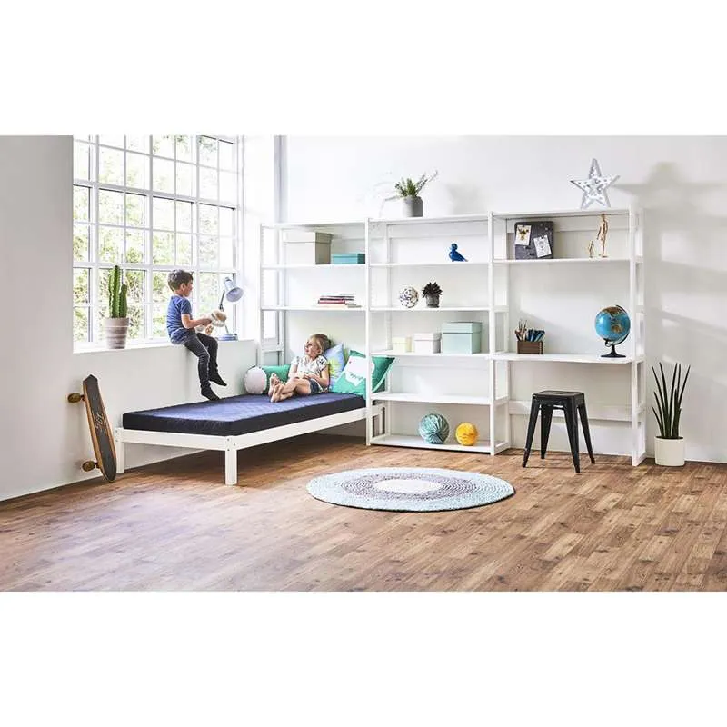 Hoppekids STOREY - Reol - 1 Sektion m. 6 Hylder - Flere Størrelser - Hvid