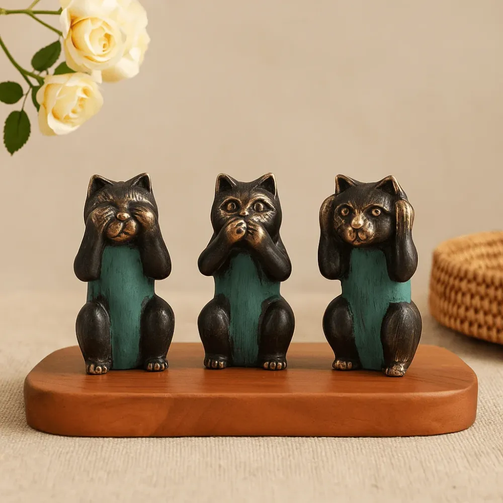 Mesingane figurice mačke Set 3 Bez zla