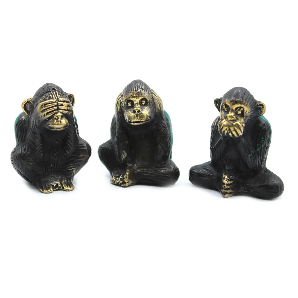 Mesingane statue Tri mudre majmune Set od 3