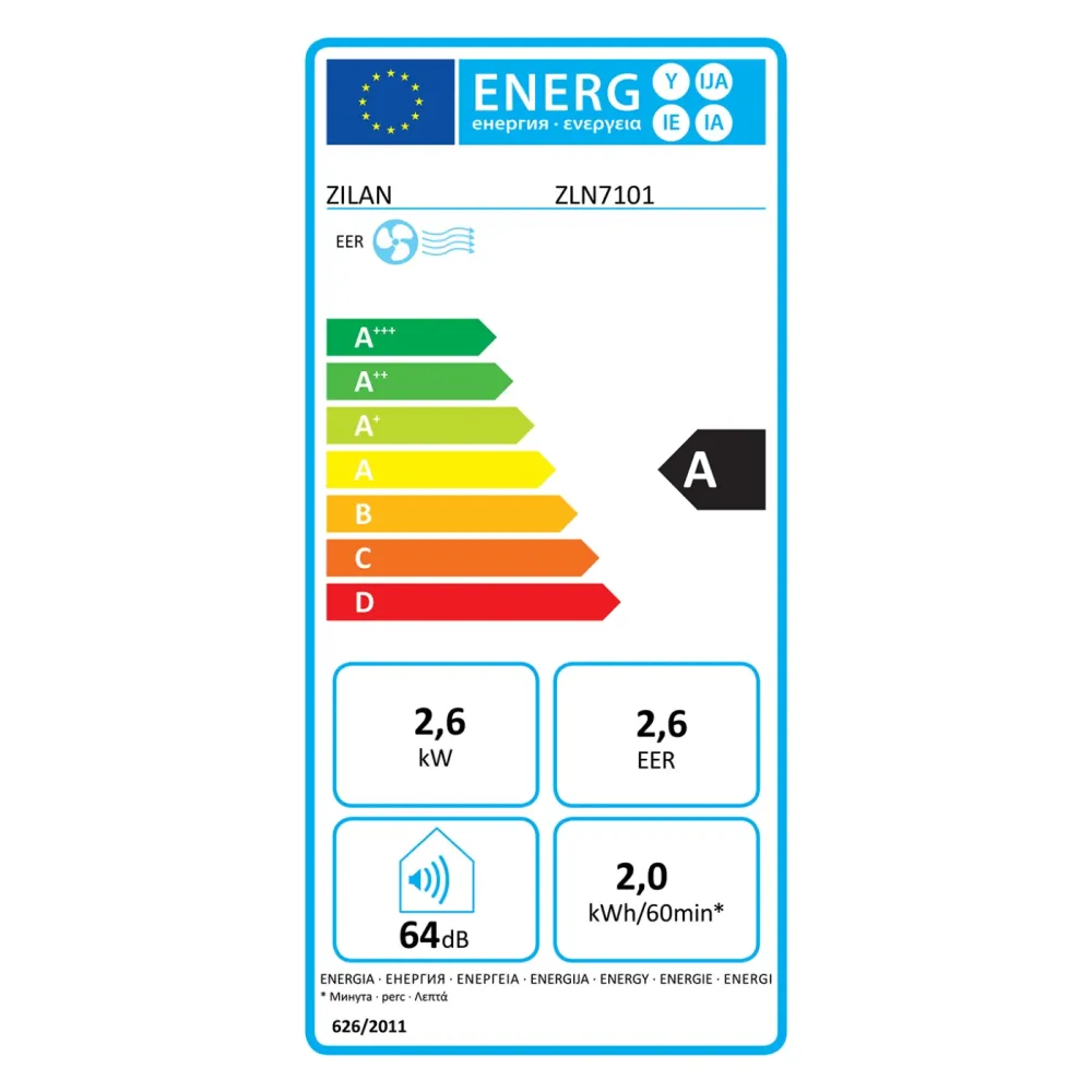 Zilan Prijenosni/Mobilni klima uređaj, 3u1, 9000 Btu, 2.6 kW - ZLN7101
