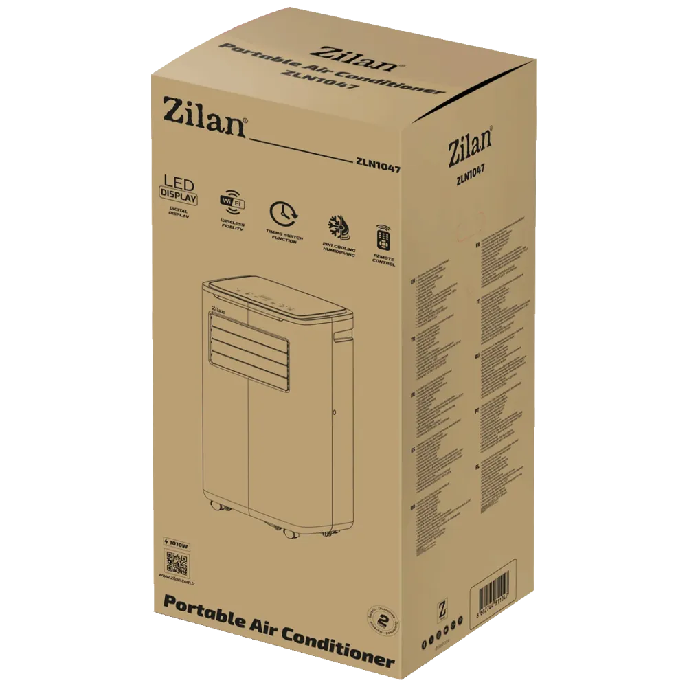 Zilan Prijenosni/Mobilni klima uređaj, 9000Btu, 3u1, 1010W, WiFi - ZLN1047