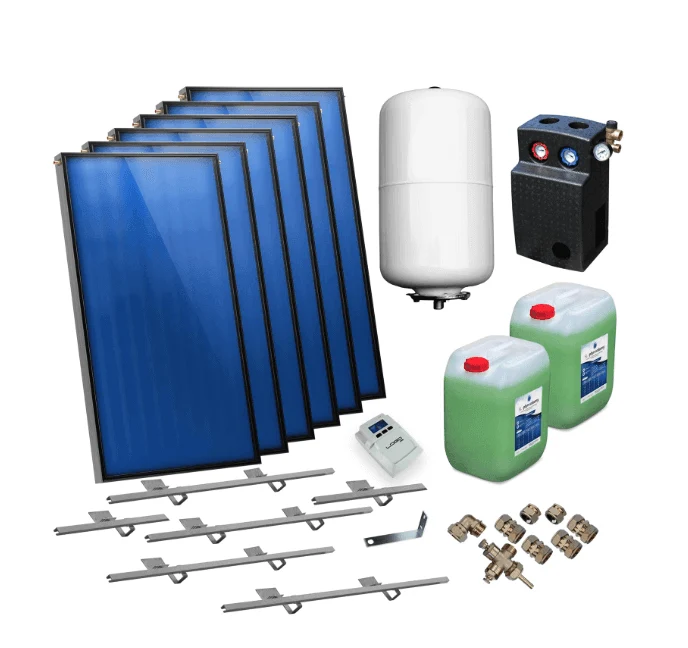 Solarni paket ravni kolektor AMX2.0 12,18 m² za kosi krov
