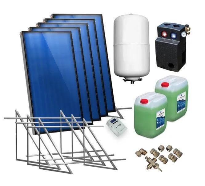 Solarni paket ravnih kolektora AMX2.38 11,95 m² za ravne krovove