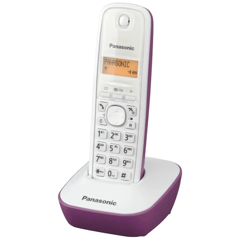 Panasonic Telefon bežični, LED display, bijelo/ljubičasti - KX-TG1611FXF