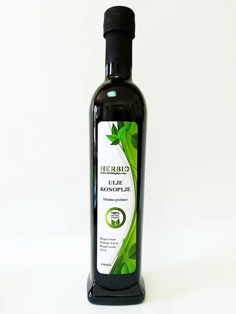 Hladno prešano ulje konoplje 500 ml.