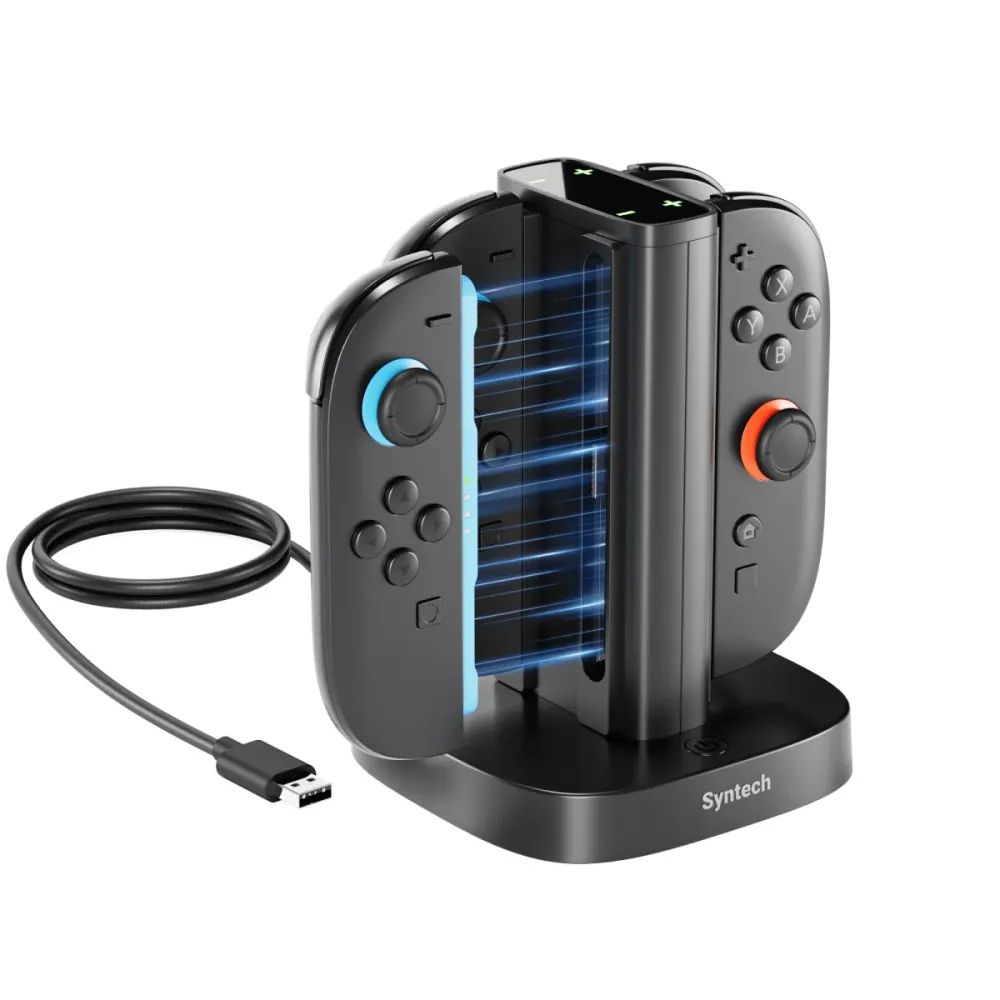 4-u-1 stanica za punjenje za Joy-Con brzi punjač s LED diodom | za Nintendo Switch 2