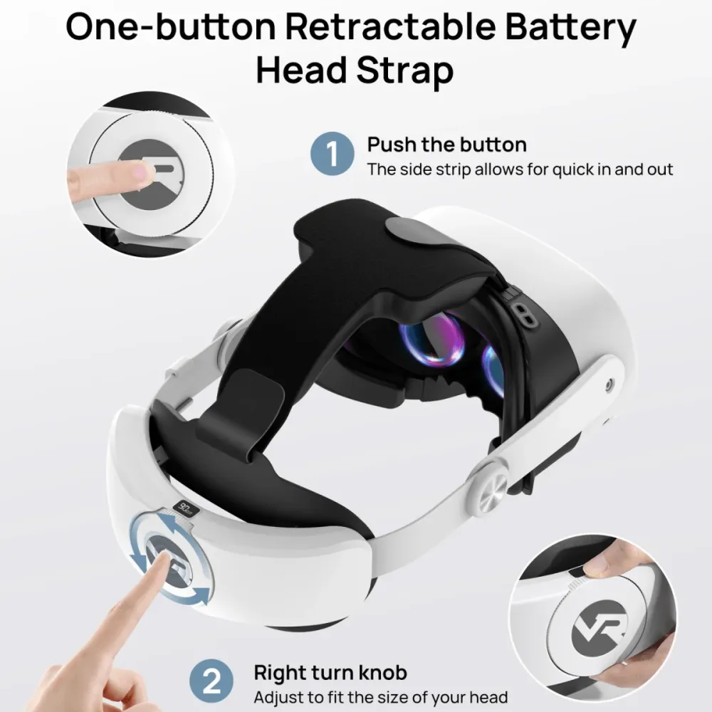 VortexVR Elite remen s baterijom od 10000 mAh | za Meta Quest 3/3S