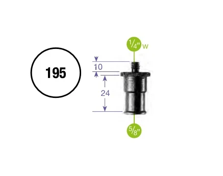 Manfrotto 195 Adaper 1/4" nav - 5/8" pin