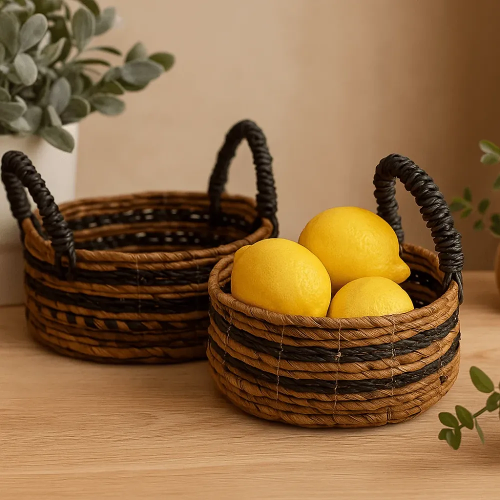 Set od 2 košare od bananina lista od rafije