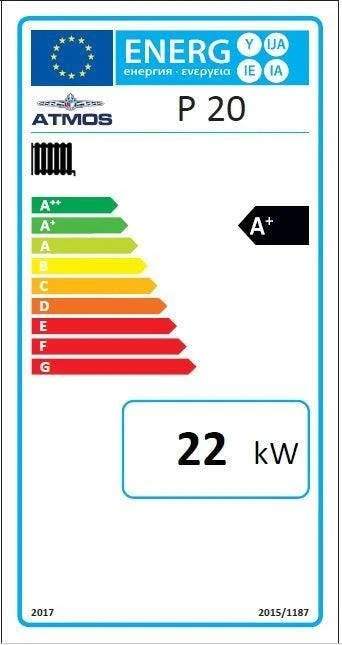 Kotao na pelete ATMOS P20 s nužnim pogonom na drva